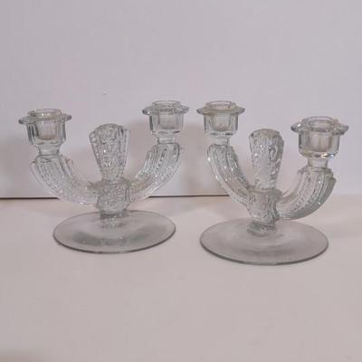 LOT 160D: Candle Stick Holders and Box of Candles