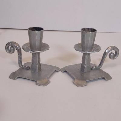 LOT 160D: Candle Stick Holders and Box of Candles