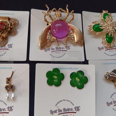 CLIP ON EARRINGS, BROOCHES AND LETTER OPENERS
