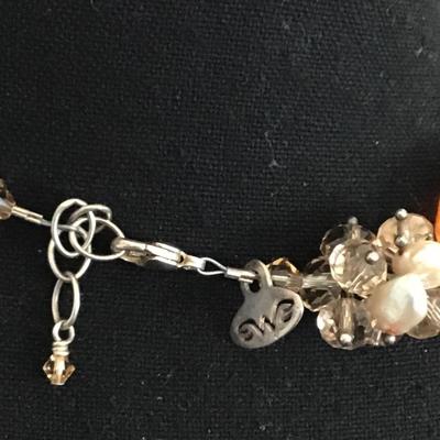 EMS Very nice crystal beaded necklace