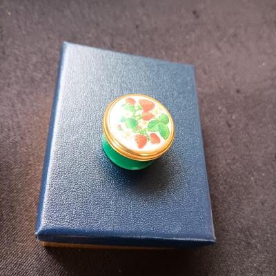 MOZAIC ITALIAN PIN, MARBLE EGG, LETTER OPENERS AND HALCYON DAYS ENAMEL TRINKET BOX