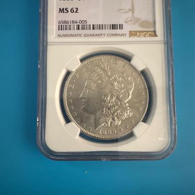 1886 Morgan Silver Dollar Graded MS62