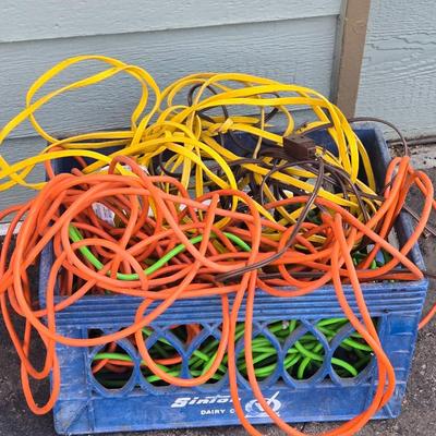 Crate with Multiple Extension Cords