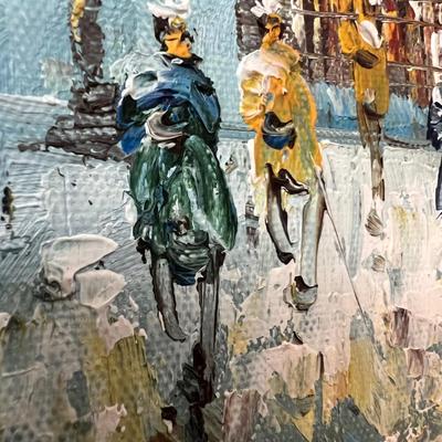 Caroline Burnett "Moulin Rouge" Oil Painting in Ornate Gilded Frame (LR-RG)
