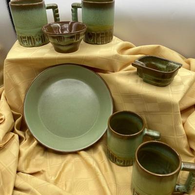 Plainsman Green Frankoma Set 5