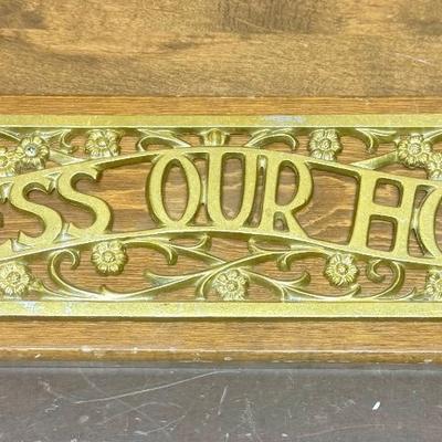 Brass-look Wall Decor Bless Our Home