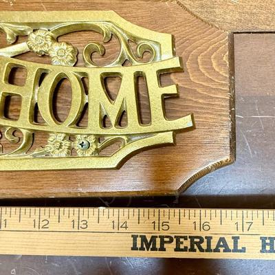 Brass-look Wall Decor Bless Our Home