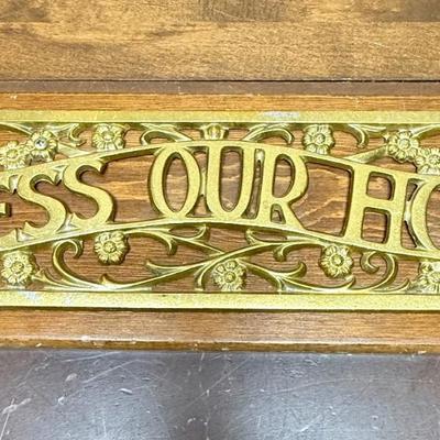 Brass-look Wall Decor Bless Our Home