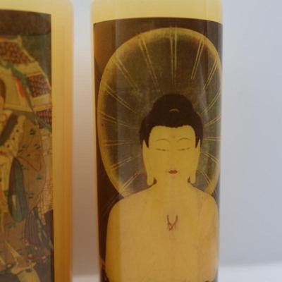 Vintage Asian Buddha Art Wrapped Tom Collins Glassware