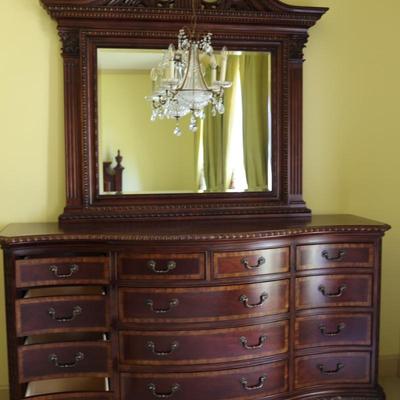 Universal Furniture Mahogany Dresser with Mirror