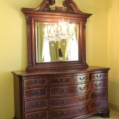 Universal Furniture Mahogany Dresser with Mirror