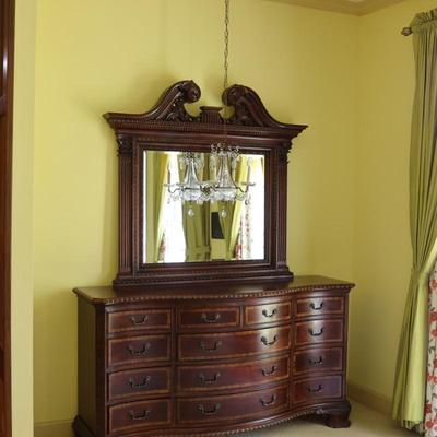 Universal Furniture Mahogany Dresser with Mirror