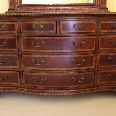 Universal Furniture Mahogany Dresser with Mirror