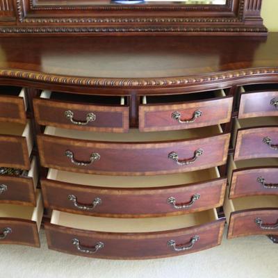 Universal Furniture Mahogany Dresser with Mirror