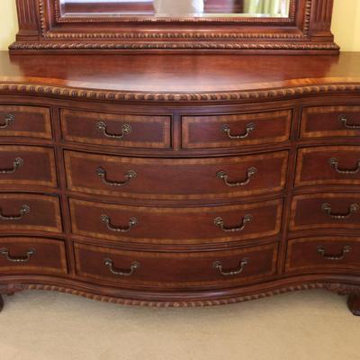Universal Furniture Mahogany Dresser with Mirror