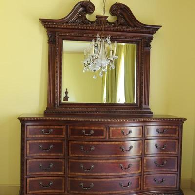 Universal Furniture Mahogany Dresser with Mirror