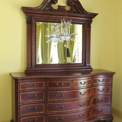 Universal Furniture Mahogany Dresser with Mirror