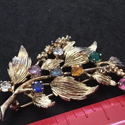 Sterling Rhinestone Vintage Brooch