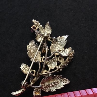 Sterling Rhinestone Vintage Brooch