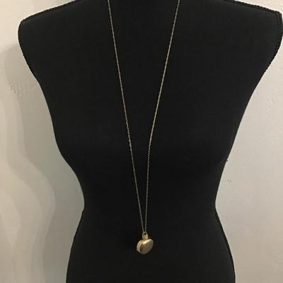 Vintage Folding Double Locket on Henery Bendel Vintage Chain