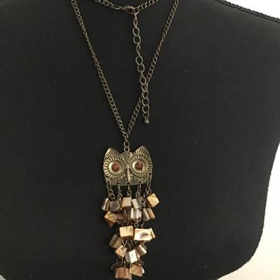 Costume Owl Necklace