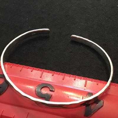 925 Silver Adult Hammered Cuff