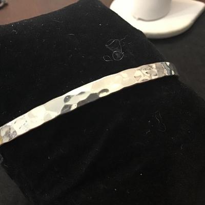 925 Silver Adult Hammered Cuff