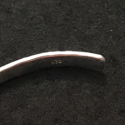 925 Silver Adult Hammered Cuff