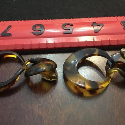 Beautiful Vintage Clip on Twist Hoop Earrings