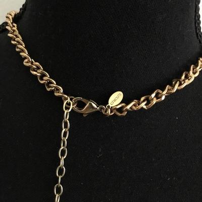 Chicos, gold, toned animal, print statement, necklace