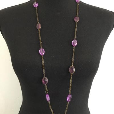 Faux Glass bead, art deco style necklace