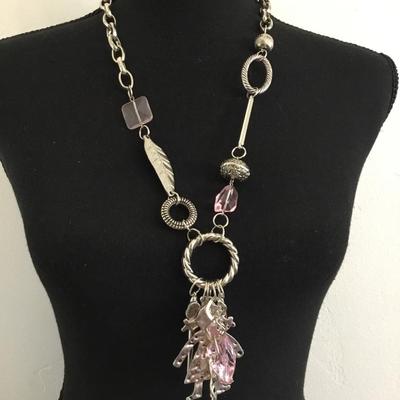 Vintage Silver, toned statement, necklace