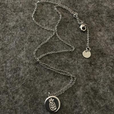 Pura vida Silver, toned, pineapple, fashion, necklace