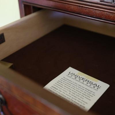 Traditional Banded Mahogany Highboy Chest on Chest