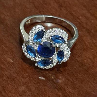 Beautiful Sapphire and Topaz Ring