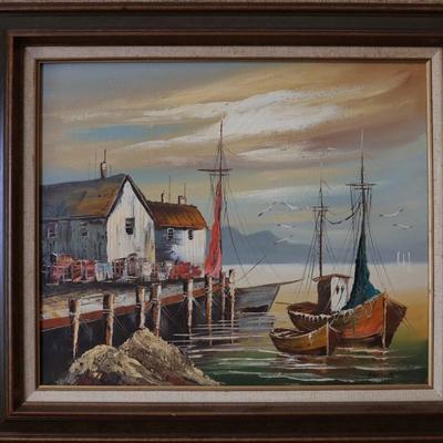 Original Framed Painting on Canvas
