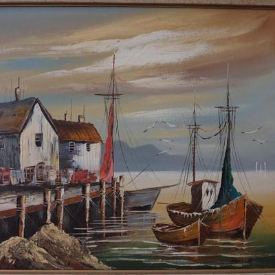 Original Framed Painting on Canvas