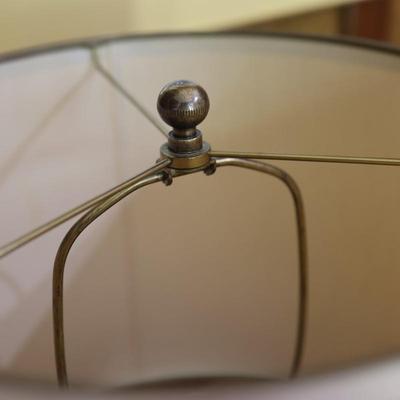 Vintage Frederick Cooper Wood and Brass Table Lamp
