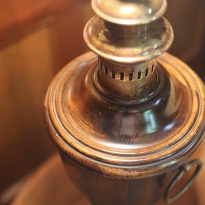 Vintage Frederick Cooper Wood and Brass Table Lamp