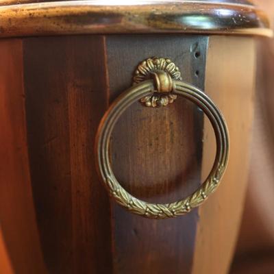 Vintage Frederick Cooper Wood and Brass Table Lamp