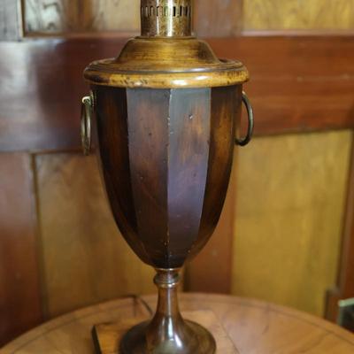 Vintage Frederick Cooper Wood and Brass Table Lamp