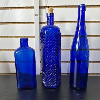 BLUE GLASS BOTTLES (1)