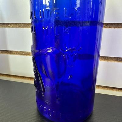 BLUE GLASS BOTTLES (2)