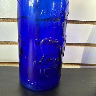 BLUE GLASS BOTTLES (2)
