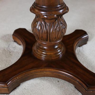 Solid Two Pedestal Dining Table with Three Leaves