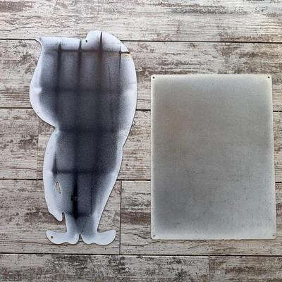 2 METAL/TIN SIGNS (3)