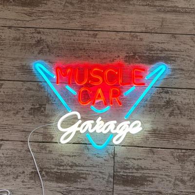 NEON LOOK LIGHTED SIGN PLUS IRON DECOR (1)