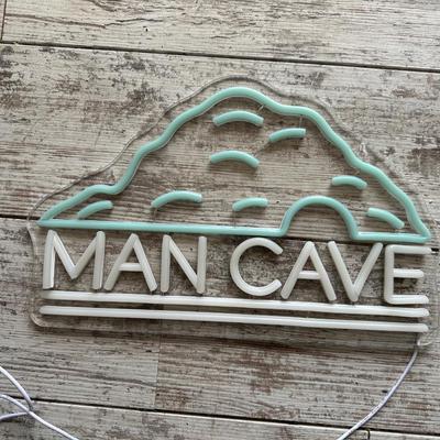 NEON LOOK LIGHTED SIGN PLUS IRON DECOR (2)