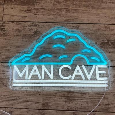 NEON LOOK LIGHTED SIGN PLUS IRON DECOR (2)