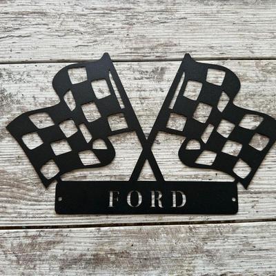 METAL SIGN, LICENSE PLATES AND AUTO INSURANCE/REGISTRATION HOLDER